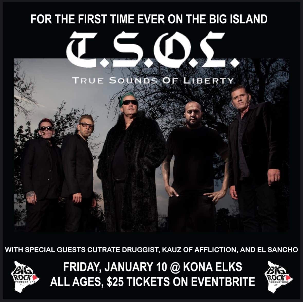 El Sancho show flyer — 011025 TsolKona