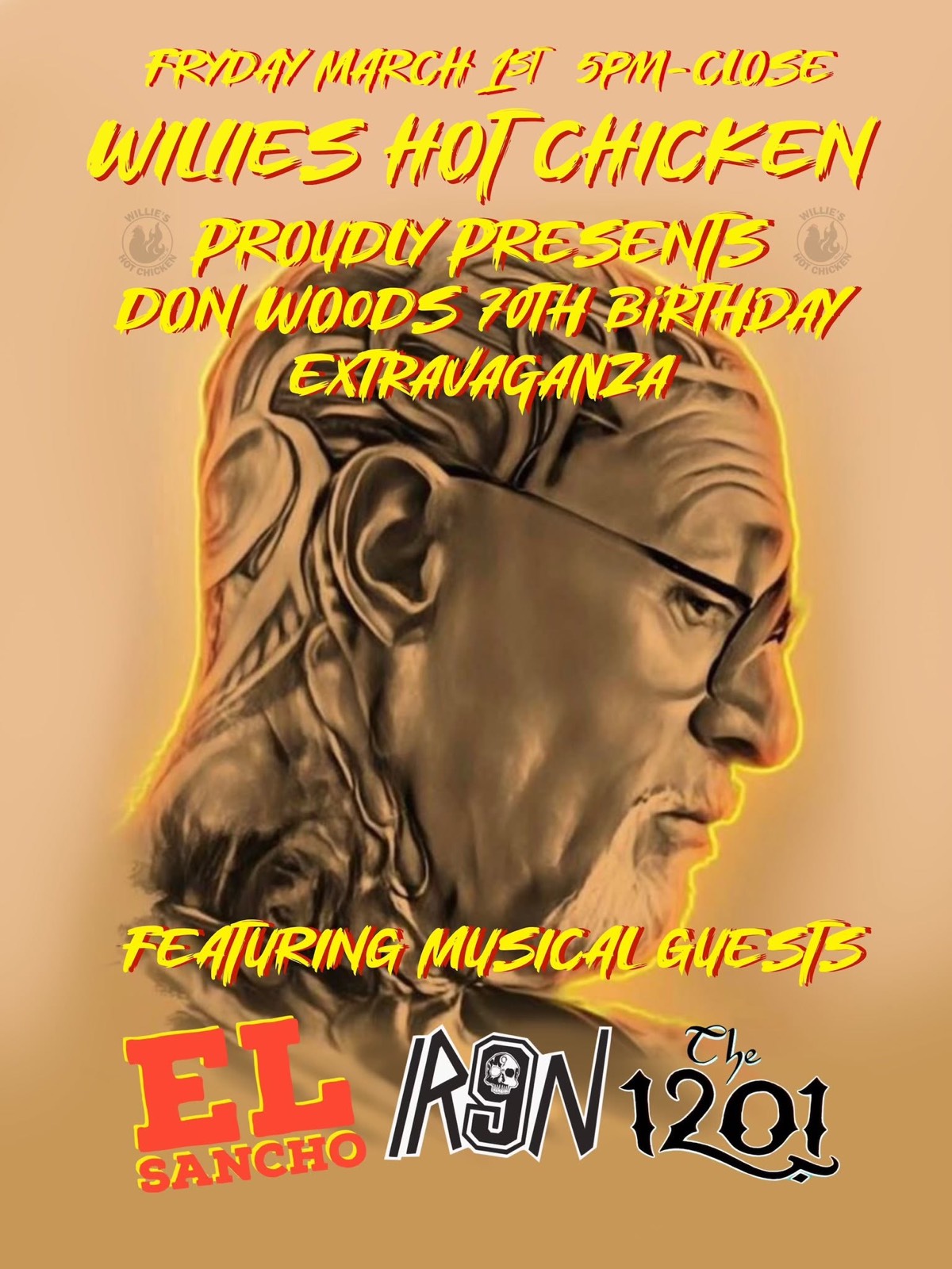 El Sancho show flyer — 030124 WilliesKona