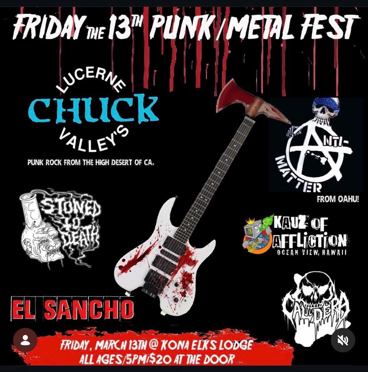 El Sancho show flyer — 031326 PunkandmetalfestKona