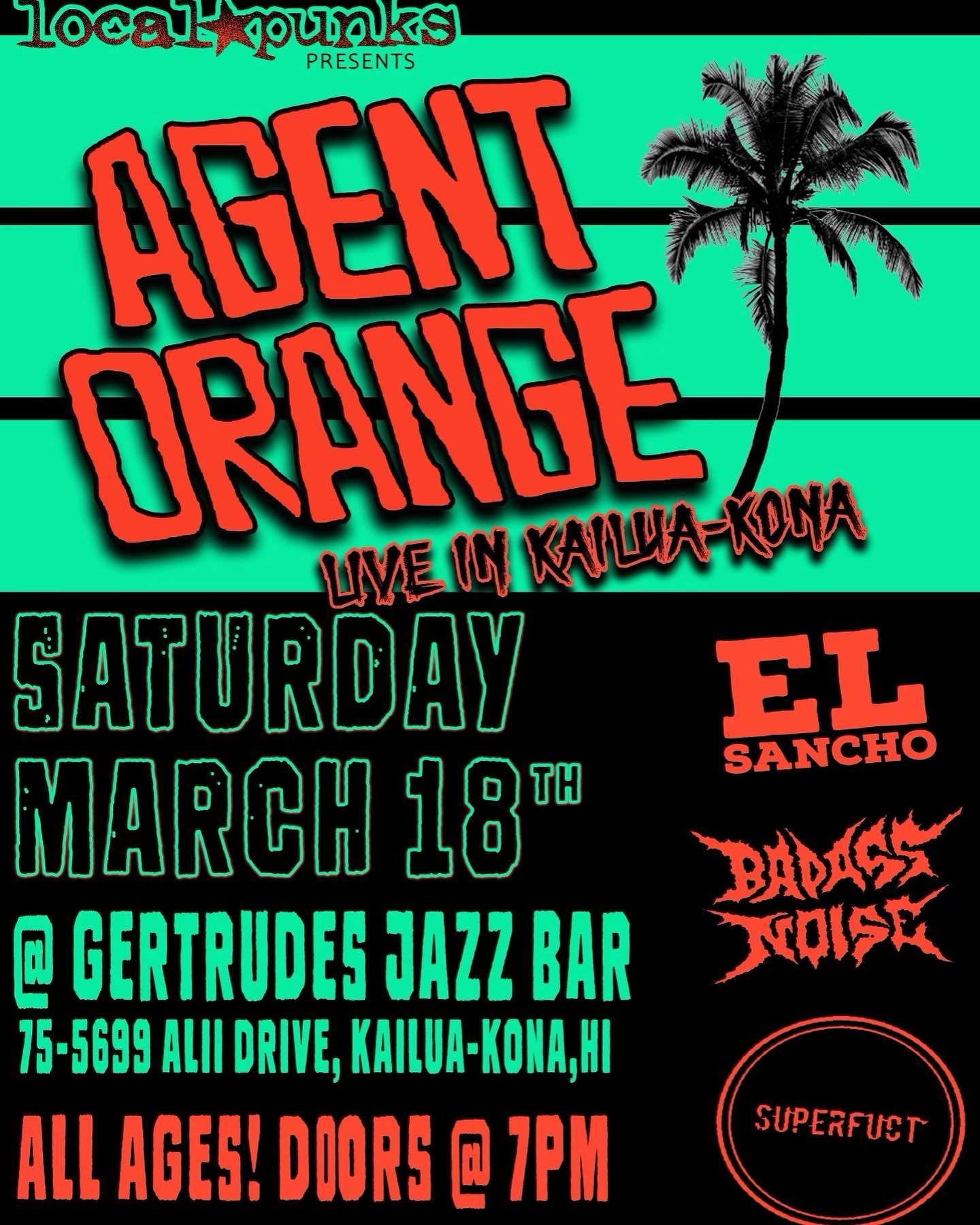 El Sancho show flyer — 031823 AgentOrangeKona