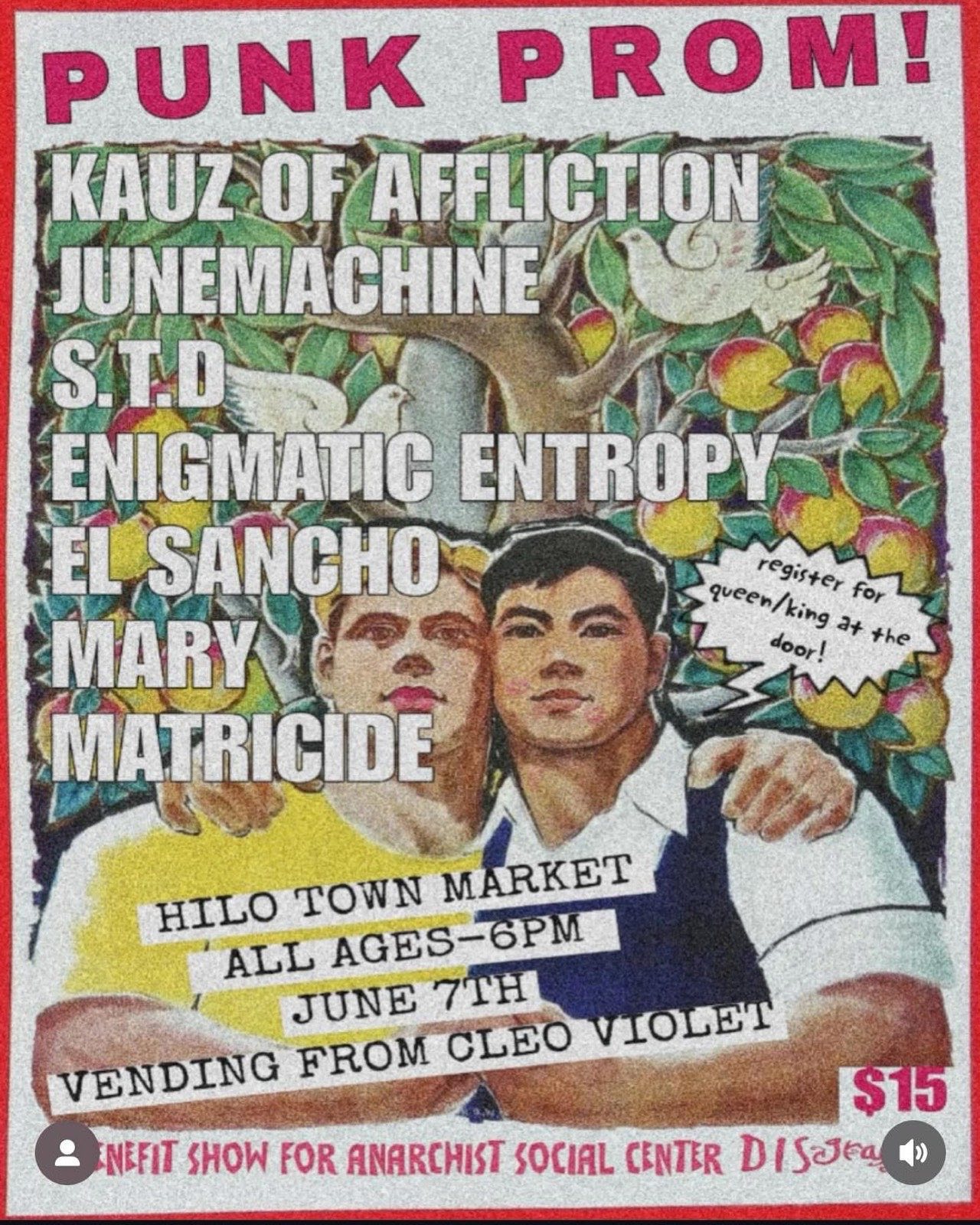 El Sancho show flyer — 060725 PunkpromHilo