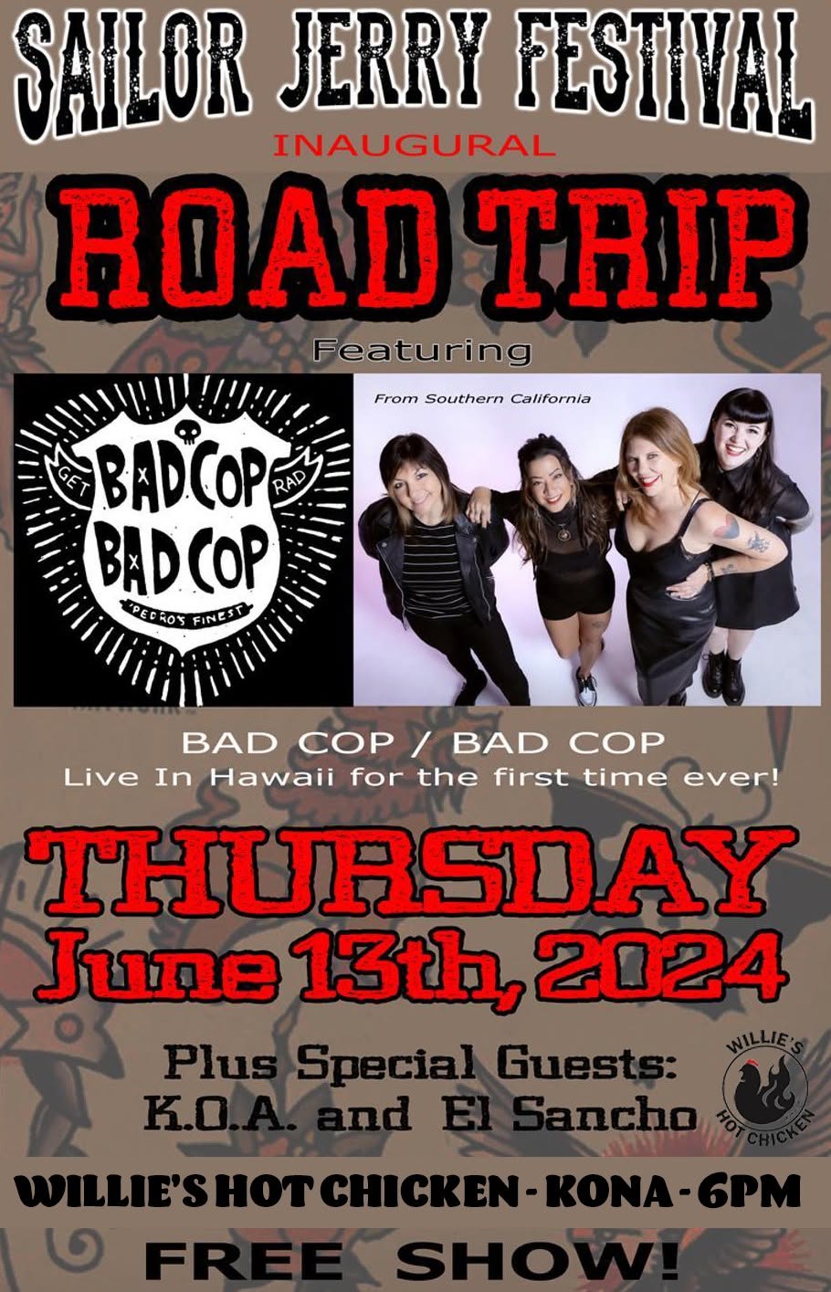 El Sancho show flyer — 061324 BadcopbadcopKona
