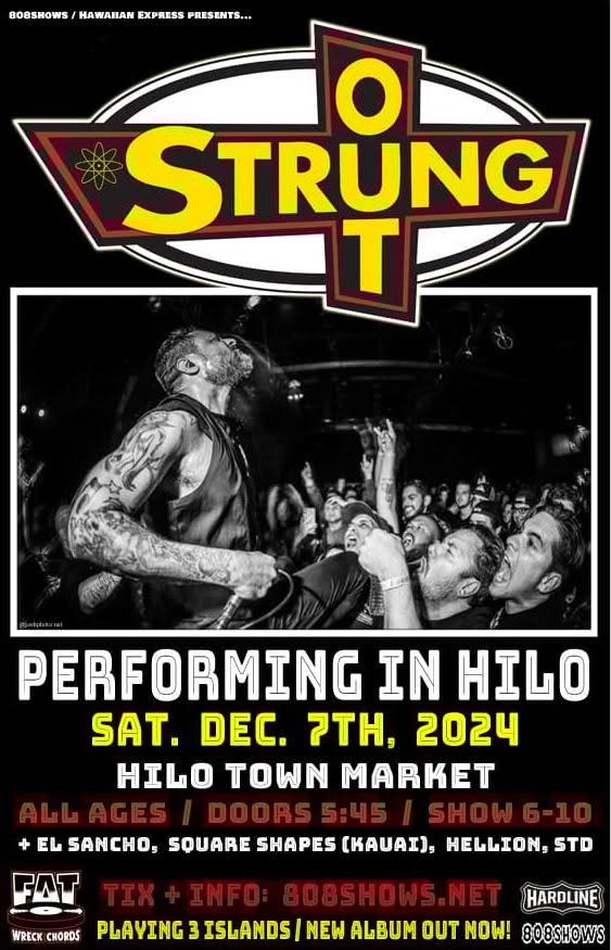 El Sancho show flyer — 120724 StrungOutHilo