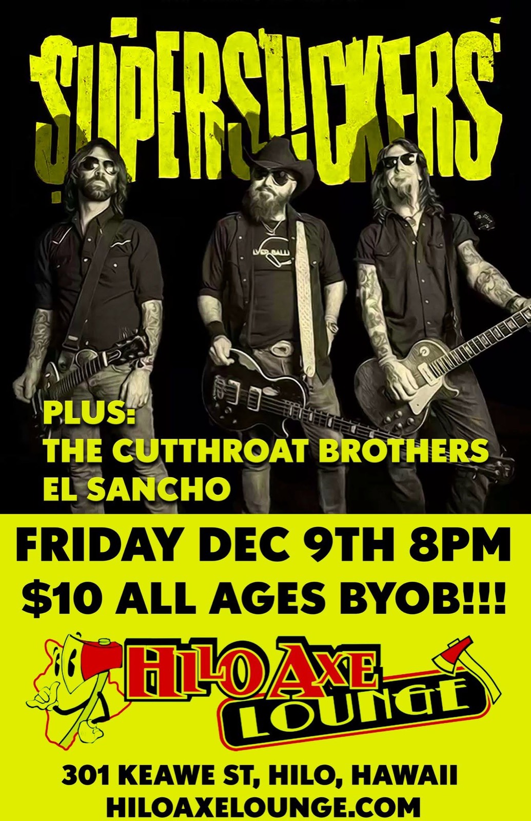 El Sancho show flyer — 120922 SupersuckersHilo